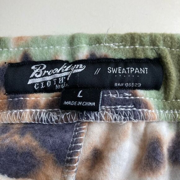 BROOKLYN CLOTH L Vintage Unisex Drawstring Waist Camo Jogger Track Pant - Picture 3 of 10